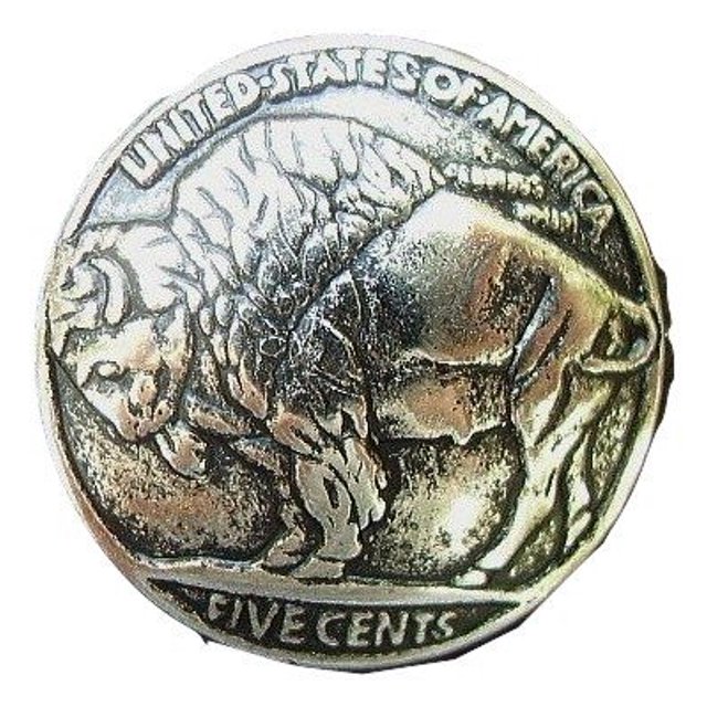Botones para abrigo grandes de níquel Buffalo, metal, 19 mm, 3/4 ", juego de 6 piezas