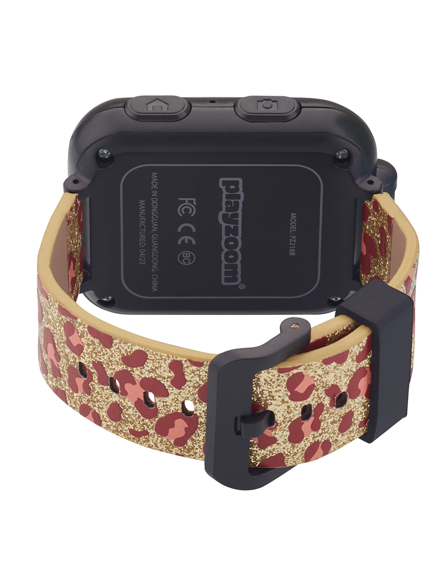 PlayZoom 2 Kids Girls Leopard Print Smartwatch & Earbuds Set