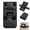 Black, variant on Hidden Pocket Travel Wallet, 3-in-1 Foldable Under Clothing Money Holder for Passport Cash Cards