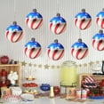 thumbnail image 5 of PATLOLLAV 12 Pcs Hand Painted Patriotic Hanging Hanging Ornaments, Red/White/Blue Sequin Hanging Balls for Independence Day/Christmas Tree Decorations, 5 of 7