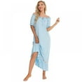 thumbnail image 4 of Womens' Cotton Nightgown Nightshirt Ladies Victorian Sleepwear Dress Gown Pajamas Lounger, 4 of 10