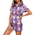 thumbnail image 5 of CQXIDFH Fall Pajamas Women Halloween Print Pajama Set 2 Piece Festive Sleepwear for Fall Home Lounging Sleepwear, 5 of 5
