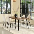 thumbnail image 1 of Homy Casa 63 inch Dining Set for 4, Large Table with Upholstered Chairs, 1 of 10