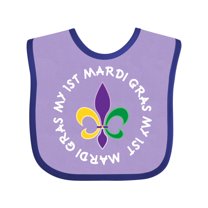 Inktastic My 1st Mardi Gras Fleur De Lis Party Boys or Girls Baby Bib