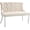 Beige, variant on LQLI Velvet Dining Bench with Back, Tufted Banquette Seating, Silver Legs | Upholstered loveseat bench; tufted back; nailhead trim; 500 lb capacity; foam and spring seat; dining room or entryway