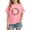 Pink, variant on Girls Summer Tops, Girls Tops, Vacation Arrow Print Short Sleeve Cotton Top Casual Summer Gray 7-8 Years