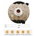 thumbnail image 6 of 13 Inch Round Placemats Set of 6, Brown Geometric Non Slip Heat Insulation PP Table Mats, Modern Abstract Art Ombre Washable Place Mats for Kitchen Dining Party Table Decor, 6 of 7