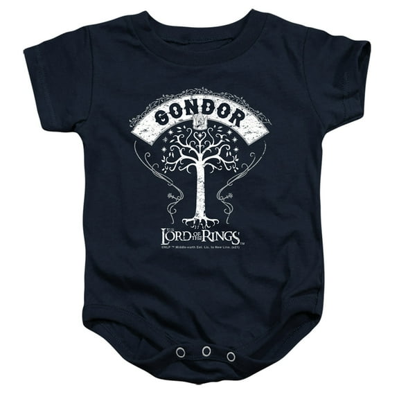 Lord Of The Rings Tree Of Gondor Unisex Infant Snap Suit for Baby (24 Months) Navy
