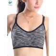thumbnail image 3 of Deago 3 Pack Sports Bra for Women Space Dye Racerback Removable Pads for Yoga Running Fitness Workout (Gray, L), 3 of 8