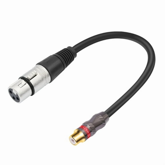 RCA Female to 3Pin XLR Female Jack Audio Adapter Cable, Metal Connector Cable for Mixer And Amplifier