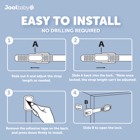 Jool Baby Multi-Use Strap Lock, 4 Pack