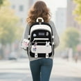 thumbnail image 2 of Adorable Casual Daypack Backpack With Bear Pendant For Laptop Travel And Daily Use, 2 of 4