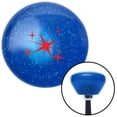 thumbnail image 1 of American Shifter  Red Abstract Stars Blue Retro Metal Flake Shift Knob with M16 x 1.5 Insert Shifter, 1 of 1