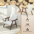 thumbnail image 5 of Spaco Modern Accent Chair Leisure Armchair with Felt Pads-Beige, Modern Chair for Dorm, Room, Office, 5 of 6