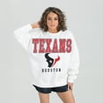 thumbnail image 2 of Women's Gameday Couture White Houston Texans Sunday Drives Oversized Crewneck Pullover Sweatshirt, 2 of 7