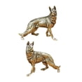 thumbnail image 5 of TISHITA Brass Dog Figurine Animals Brass Decor Dog Ornament Tea Pet Vintage Styles Dog Figurine for Bedroom Hotel Bookcase Book Shelf, 5 of 8