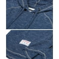 thumbnail image 2 of ZIMEGO Men's Color Block Short Sleeve Pullover Pocket Hiphop Thin Hoodie Shirt, 2 of 6