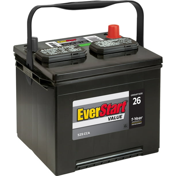 EverStart Value Lead Acid Automotive Battery, Group Size (12 Volt / 525 CCA) Walmart.com