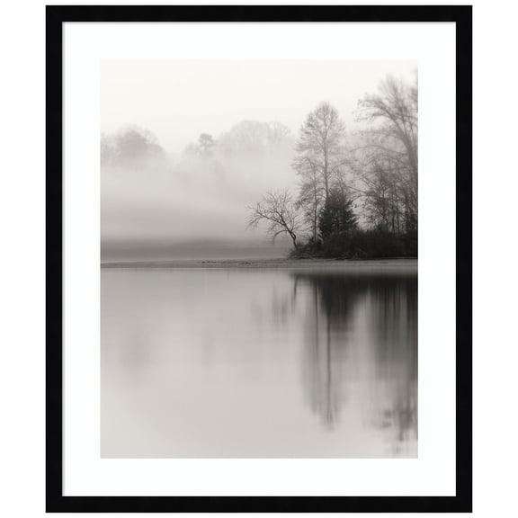 Amanti Art December Lake Wood Framed Wall Art Print