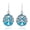 Blue, variant on AeraVida Tree of Life with Green Turquoise Accents Sterling Silver Dangle Earrings