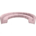 thumbnail image 5 of Meridian Furniture Limitless Pink Velvet Modular 10 Piece Sectional, 5 of 8