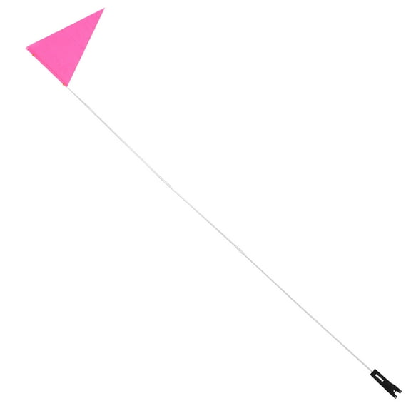 Luxshiny 1Set Safety Bicycle Flag Rosy Color with Durable Fiberglass Pole for Enhanced Cycling Visibility