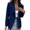 Blue, variant on Yoodem Blazer for Women 2023 Womens Blazer Autumn and Winter Women's Casual Long Sleeved Solid Color One Button Suit Jacket Blazer Black L