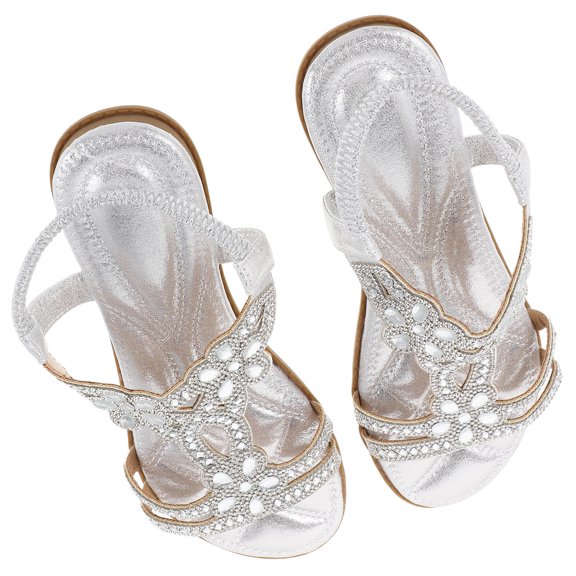 SEWCHICS 1 Pair Embellished Sandals: Sparkly Fashionable Sandals for Women in