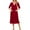Red, variant on Celivon Silk Robes For Women Spring Summer Long Pajamas Smooth Zipper Front Robe 3/4 Sleeve Housecoat Calf Length Casual Nightgown Loose Bathrobe With Pockets