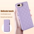 thumbnail image 4 of Case Wallet for iPhone 7 Plus/8 Plus, [Wristlet & Crossbody Strap] RFID Blocking 5 Card Slots Stand [Shockproof TPU Shell] PU Leather Magnetic Flip Cover Compatible with iPhone 7 Plus/8 Plus, Purple, 4 of 9