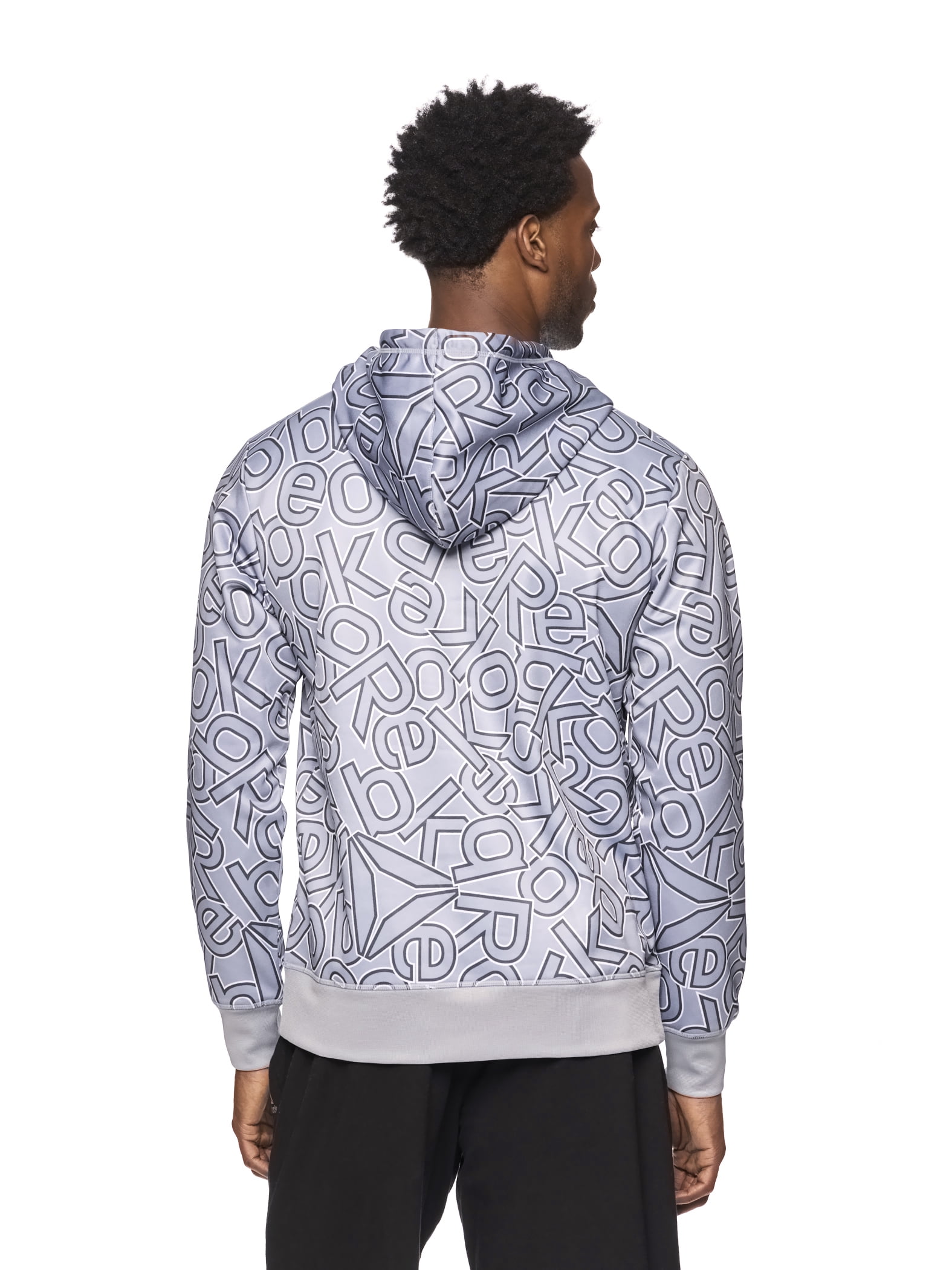 Reebok Mens and Big Mens All Over Print Hoodie, up to Sizes 3XL