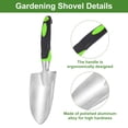 thumbnail image 4 of Uxcell 12pcs Garden Hand Shovel 11.81 x 2.95" Aluminum Transplanting Trowel Garden Tools, Yellow & Green, 4 of 7