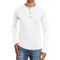 thumbnail image 1 of Playera Casual Manga Larga Cuello Henley Algodón Para Hombre, 1 of 5