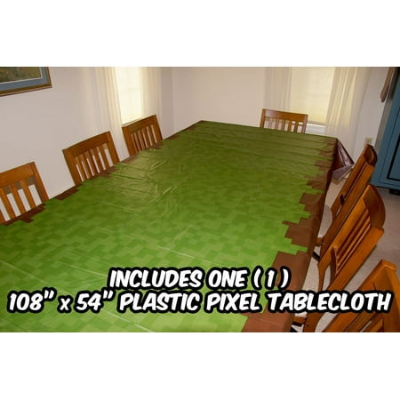 Custom Made Table Covers Pixel Miner Crafting Style Party Tablecloth (108
