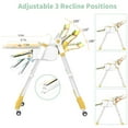 thumbnail image 5 of Baby High Chair, High Chairs for Babies and Toddlers with Adjustable Backrest/Footrest/Seat Height,Foldable High Chair with 4 Wheels, Toddler High Chair with Double Removable Tray(Yellow), 5 of 16