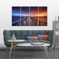 thumbnail image 1 of Picturesque Bord de Mer avec Long Quai - Impression sur Toile, 1 of 3