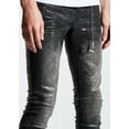thumbnail image 5 of En Noir Men's Cash Black Wax Coated Skinny Fit Denim Jeans (30, Black Wax), 5 of 5