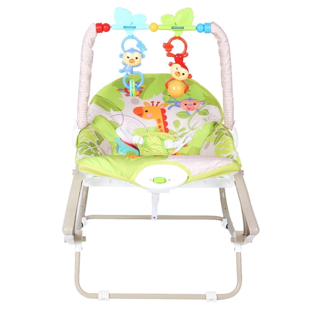 Mecedora suave y desmontable para bebé con dos juguetes