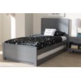 thumbnail image 1 of Baxton Studio Catalina Modern Classic Mission Style Cama con plataforma doble de madera con acabado gris con nido Baxton Studio HT1702-Grey-Twin-TRDL, 1 of 2