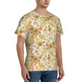 thumbnail image 2 of Bixox Men's Groovy Hippie Flower Mushrooms Printed Short Sleeve Skinny Athletic T-Shirt, 2 of 6
