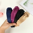 thumbnail image 7 of Unique Bargains Satin Knot Headband Hairband for Women 1.2 Inch Wide Navy Blue, 7 of 7