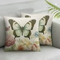 thumbnail image 2 of COMIO Pillowcase 2-Piece Set Short Plush Pillow Cover (Universal 1) Marche aux Butterfly White, 2 of 6