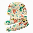 thumbnail image 6 of NOLDARES Toddler Baby Boy Clothing Sets Solid Color Long Sleeve Tops and Pants Kids 2pcs Outfits Size:5-6 Y,Light Yellow, 6 of 6