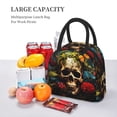 thumbnail image 6 of Haiem Butterfly Flower Plant Skull Printed Lunch Bag Women, Lunch Box Lunch Bag for Women, Small Leakproof Cute Lunch Tote Large Capacity Reusable Insulated Cooler Lunch Container, 6 of 6