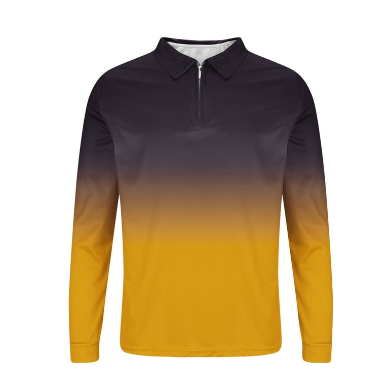 ZCFZJW Mens Knit Polo Shirts Casual Tie Dye Gradient Print Big and