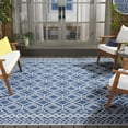 thumbnail image 3 of SAFAVIEH Machine Washable Rug Indoor/Outdoor Bermuda Collection - Bermuda Leonard Geometric Indoor/Outdoor Area Rug, Navy/Ivory, 8' x 10', 3 of 13