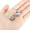 thumbnail image 3 of Uxcell 3/8NPT Male Pipe Plug Internal Hex Thread Socket Solid Stainless Steel Pipe Plugs Silver 5 Pcs, 3 of 6