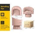thumbnail image 2 of SEYNAR 360 Degree Swivel Velvet  Accent Chair,Upholstered Round Barrel Glam Armchairs with Wide Upholstered, Vanity Chair for Living Room(Pink), 2 of 6