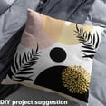 thumbnail image 2 of Homewish Modern Geometric Lines Fabric by the Yard 1 Yard,Retro Dahlia Leaves Home Decor Fabric by the Yard,Pink Gold White Sewing Fabric For Men Women,Ultra Soft Home Decor, 2 of 6