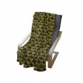 thumbnail image 4 of Yellow Damask Soft Flannel Fleece Throw Blanket, Renaissance Pattern Inspired Wave Shaped Leaves, Cozy Plush for Indoor and Outdoor Use, 60" x 80", Dark Green Yellow, by Ambesonne, 4 of 6